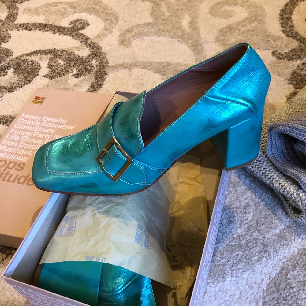 Lucite Green Italian shoe size 42/10 US